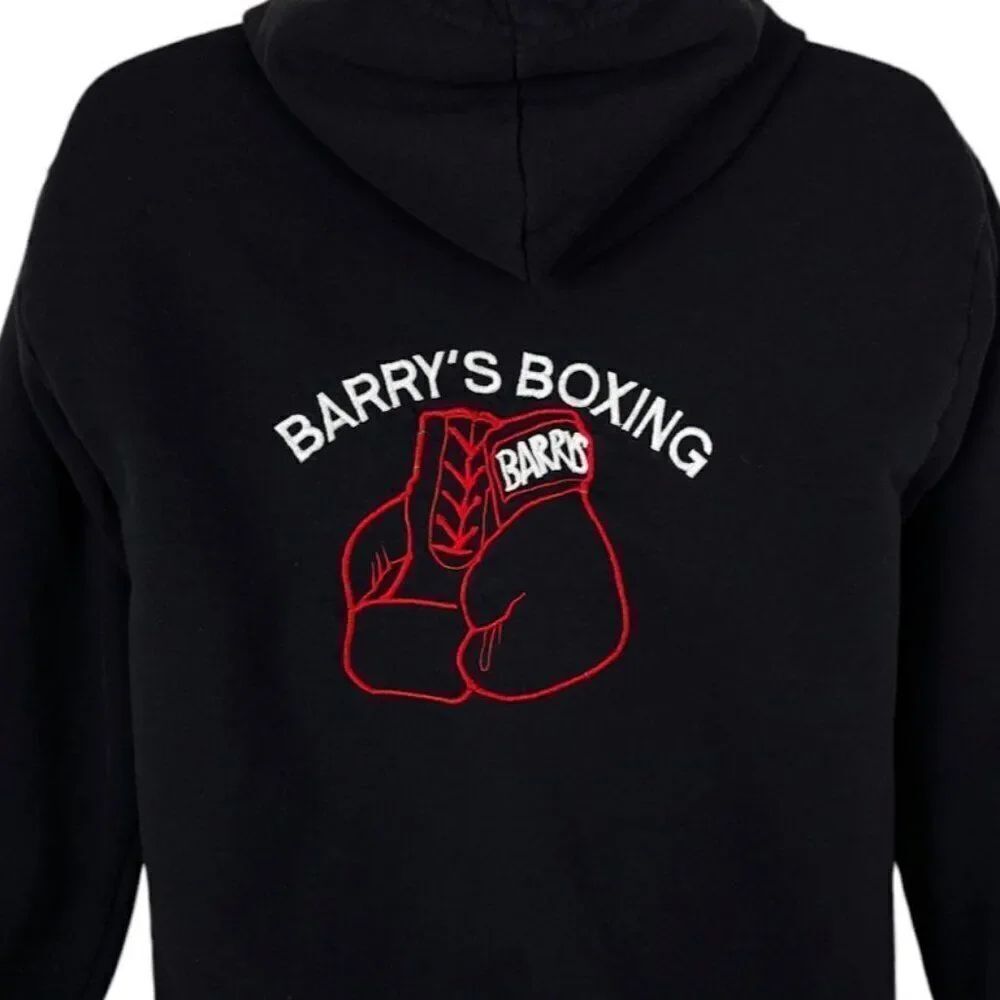 Barrys Boxing Sweatshirt Hoodie Mens Size Small Black Las Vegas Full Zip Up